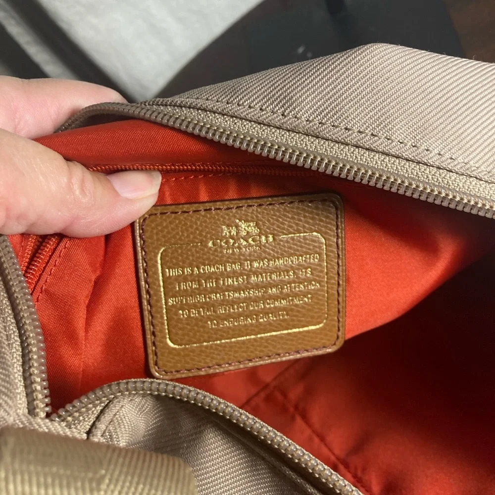 Coach Sawyer Beige Crossbody Bag